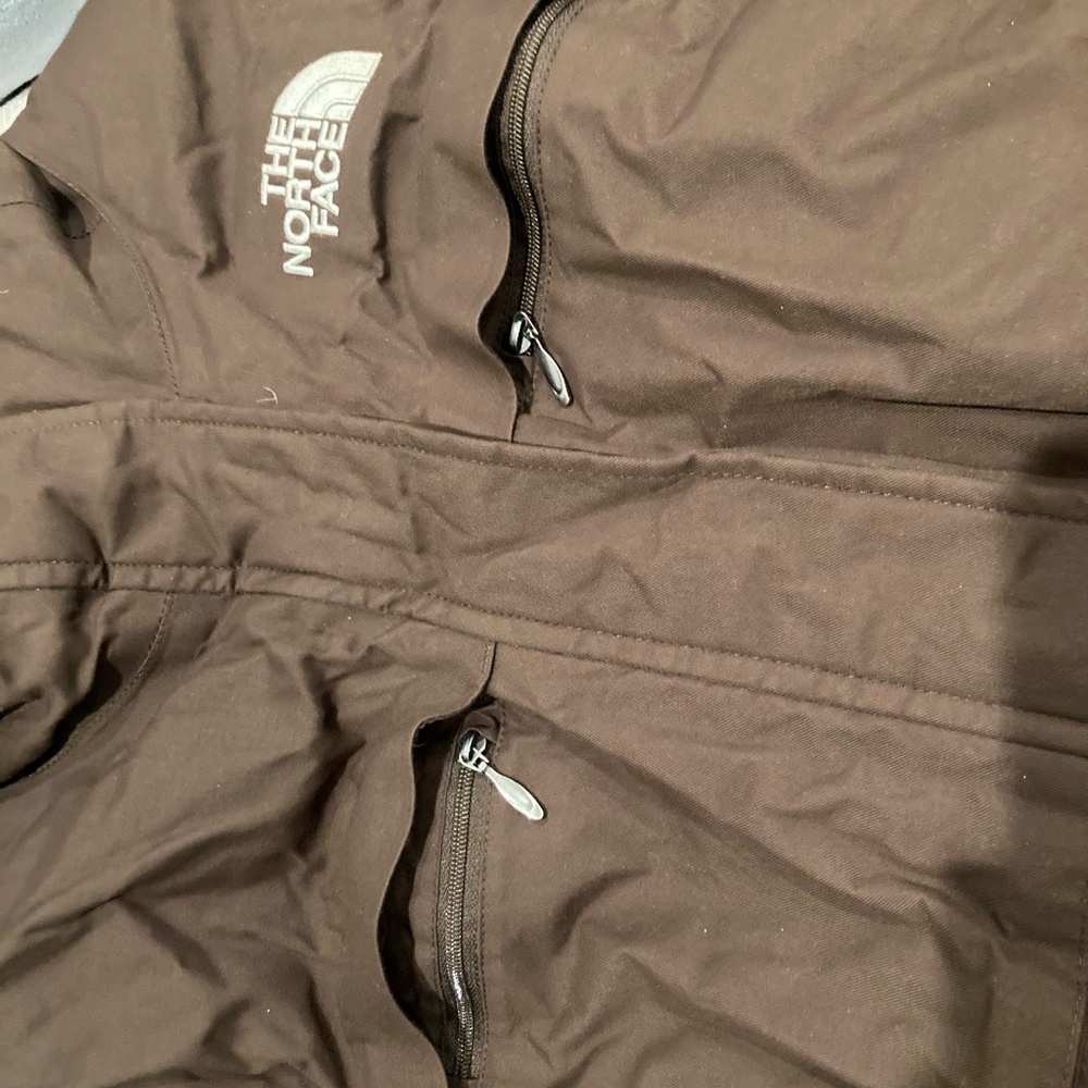 Y2K brown hooded belted north face ski jacket small women’s - Picture 8 of 8